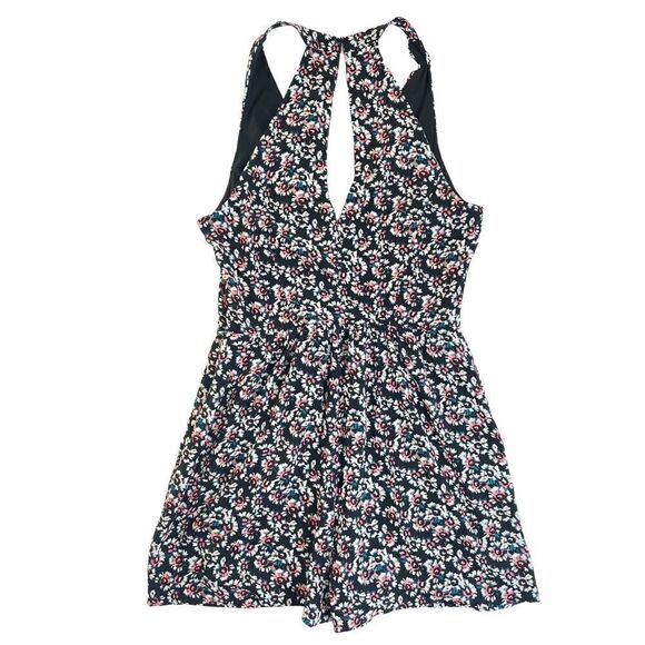 Express Floral Black Lined Romper Women’s Size 2 - Picture 6 of 11